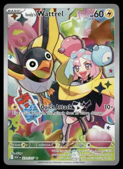 Pokemon Cards Iono's Wattrel 231/217 Ascended Heroes Illustration Rare NM - Image 1