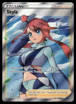 Pokemon Cards Skyla 072/072 Shining Fates Ultra Rare NM - Image 1