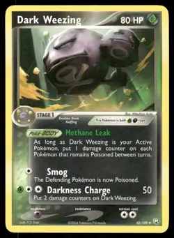 Pokemon Cards Dark Weezing 42/109 NON HOLO EX Team Rocket Returns Uncommon NM - Image 1