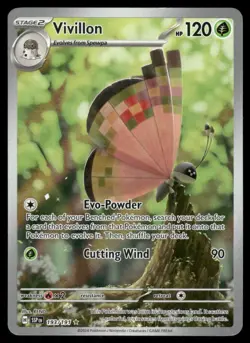 Pokemon Cards Vivillon 193/191 Surging Sparks Illustration Rare NM - Image 1