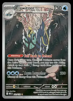 Pokemon Cards Clawitzer 141/132 Mega Evolution Illustration Rare NM *1 - Image 1