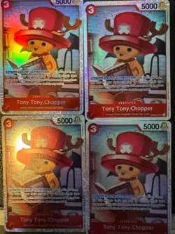 Tony Tony. Chopper OP08-007 X4 PLAYSET Rare English One Piece TCG Card CCG - Image 1