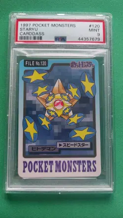1997 Pocket Monsters #120 Staryu Carddass PSA 9 - Image 1