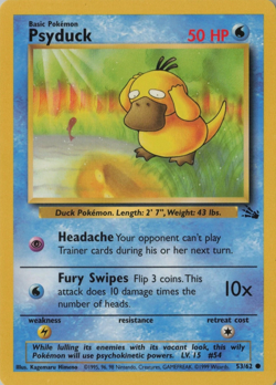 Psyduck 53/62 Fossil Regular Light Play LP Pokemon DNA GAMES - Image 1