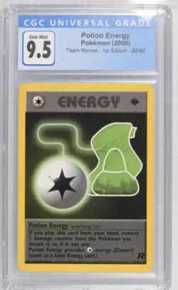 Pokemon TCG Team Rocket Potion Energy 82/82 1st Edition 2000 CGC 10 - Image 1