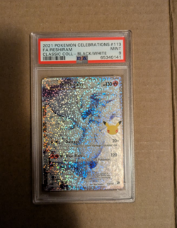 2021 Pokemon Celebrations Classic Black & White #113 FA Reshiram PSA 9 MINT - Image 1