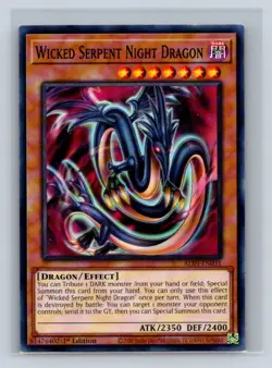 Wicked Serpent Night Dragon #ALIN-EN031 Alliance Insight Yugioh TCG NM - Image 1