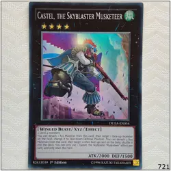 Castel, the Skyblaster Musketeer - DUEA-EN054 - Super Rare 1st Edition Yugioh - Image 1