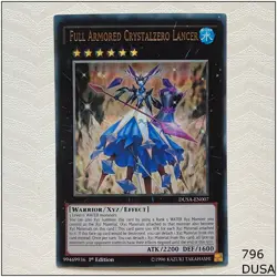 Full Armored Crystalzero Lancer - DUSA-EN007 - Ultra Rare 1st Edition Yugioh - Image 1