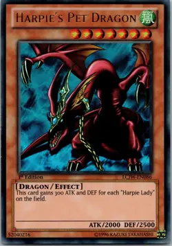 Yugioh Harpie's Pet Dragon LCJW-EN086 1st Edition Ultra Rare NM - Image 1