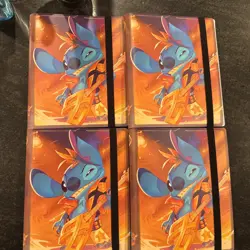 Disney Lorcana TCG Stitch Lorebook Card Portfolio Binder LOT 4 - Image 1