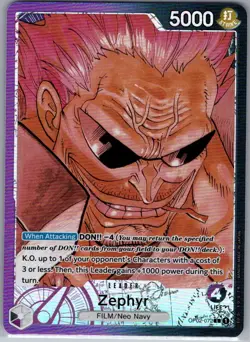 Zephyr (Alt Art) OP02-072 English Paramount War - One Piece Card - NM - Image 1