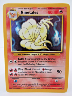 1999 Ninetales 12/102 Holo Rare Base Set Pokemon Card WOTC LP 🔥🦊✨ - Image 1