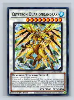 Crystron Quariongandrax #MZTM-EN087 Maze of the Master Yugioh TCG NM - Image 1