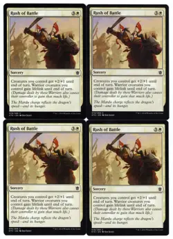 Rush of Battle X 4 Common Khans of Tarkir Magic the Gathering MTG - Image 1