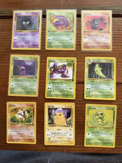 41 Pokemon Cards - pikachu ekans geodude vintage some 1st editions LP MP damaged - Image 1