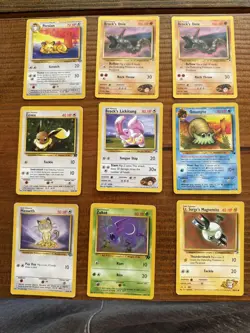 41 Pokemon Cards - pikachu ekans geodude vintage some 1st editions LP MP damaged - Image 3