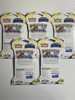 5 Pokemon TCG Silver Tempest Sealed Sleeved Booster Packs - Image 2