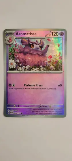 Pokemon Prismatic Evolutions Aromatisse 039/131 Master Ball Pattern LP - Image 1