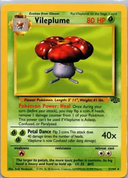 Pokemon TCG Vileplume 31/64 Jungle MP - Image 1
