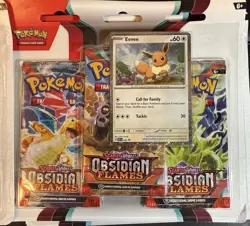 🔥Pokemon Obsidian Flames 3-Pack Blisters – 2x Eevee & 2x Houndstone – Sealed!🔥 - Image 2