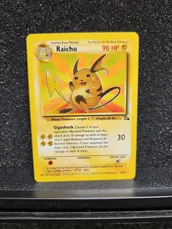 Pokemon Raichu 29/62 - 1999 Fossil Non-Holo Rare - LP Vintage WotC - Image 1