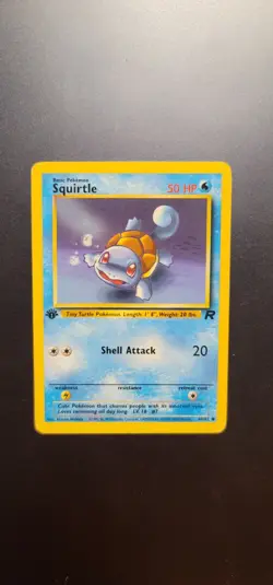 Squirtle 68/82 1st Edition NM Near Mint Team Rocket Non-Holo Pokemon Card - Image 1