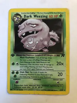 Dark Weezing - 14/82 - 1st Edition Holo Rare Team Rocket - Pokemon Card - Image 1