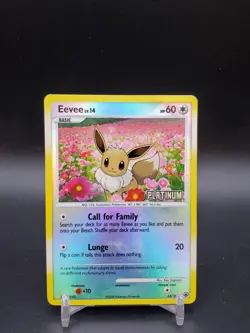 Eevee 62/100 Platinum Stamped Burger King Promo DMG Pokemon Card - Image 1