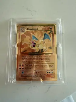 Pokemon Charizard Metal Holo Promo Card 004/102 - Image 1