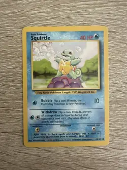 Pokemon Cards Squirtle Base Set with Bonus Gift - Image 1