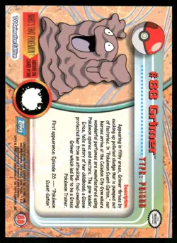 Pokemon Cards Grimer #88 Topps Trading Cards Series 2 NM *4 - Image 2