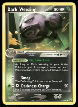 Pokemon Cards Dark Weezing 42/109 Team Rocket Returns Uncommon NM *4 - Image 1