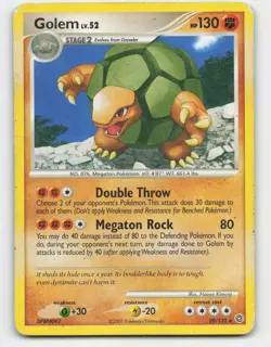 2007 Pokemon, Secret Wonders, #29/132 Golem, Rare (b) - Image 1