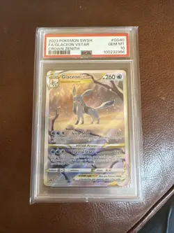 2023 POKEMON SWORD & SHIELD CROWN ZENITH #GG40 FULL ART/GLACEON VSTAR PSA 10 - Image 1