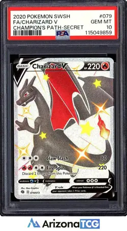 Pokemon 2020 Charizard V 079/073 Full Art SR Champion's Path GEM MINT PSA 10 - Image 1