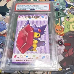 Pokemon TCG Poncho-Wearing Pikachu Mega Sableye XY Promo Japanese PSA 9 - Image 1