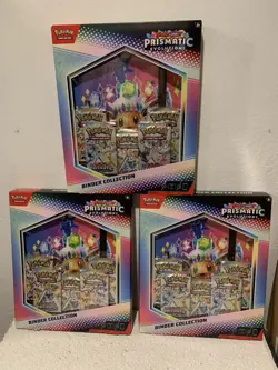 POKEMON TCG PRISMATIC EVOLUTIONS BINDER COLLECTION LOT (3) FACTORY SEALED... - Image 1