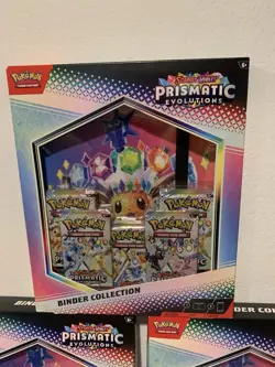 POKEMON TCG PRISMATIC EVOLUTIONS BINDER COLLECTION LOT (3) FACTORY SEALED... - Image 2