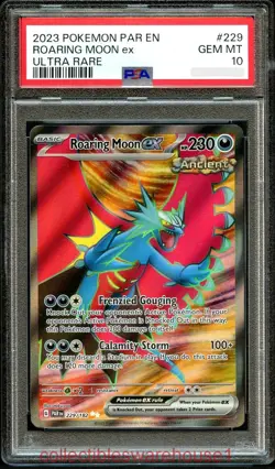 Pokemon Paradox Rift Roaring Moon ex 229 PSA 10 - Image 1