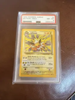 1999 Pokemon Card TCG Jolteon PSA 8 Holo Vintage Jungle Set Rare 4/64 - Image 1