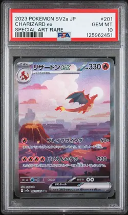 Pokemon Charizard EX 201/165 SV2a Holo Card Japanese, PSA - Image 1