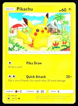 2017 Sun & Moon - Crimson Invasion Pikachu #30 Non Holo Pokemon Card - Image 1