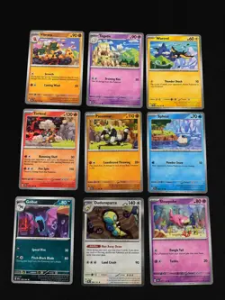 Pokemon Teeziro Connecting Picture Puzzle Art Cards (9) holo Dudunsparce M/Nm - Image 1