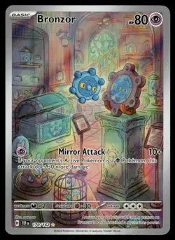 Pokemon Cards Bronzor 170/162 Temporal Forces Illustration Rare NM - Image 1