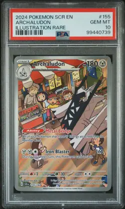 2024 POKEMON SCR EN-STELLAR CROWN #155 ARCHALUDON ILLUSTRATION RARE PSA 10 - Image 1