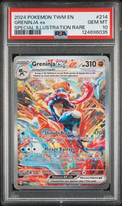 2024 POKEMON TWM EN-TWILIGHT MASQUERADE #214 GRENINJA EX PSA 10 - Image 1
