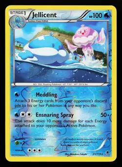 Jellicent 21/119 Reverse Holo Rare Phantom Forces Pokemon Card - Image 1