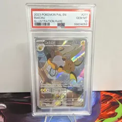Pokemon SV02 Paldea Evolved Raichu Illustration Rare Holo 211/193 EN PSA 10 - Image 1