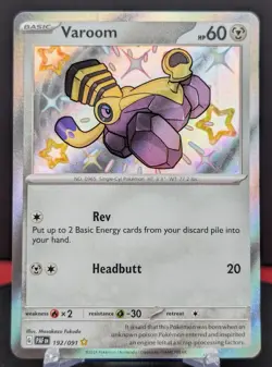 Pokemon Varoom #192/091 English Paldean Fates Shiny Rare - Image 1